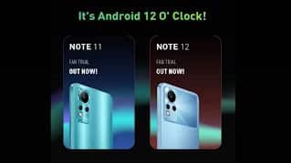 Android 12 beta update in Infinix Note 11 Infinix Note 12 -