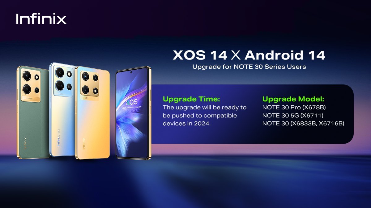 Infinix Note 30 Series: Android 14 And XOS 14 Update - Full Details