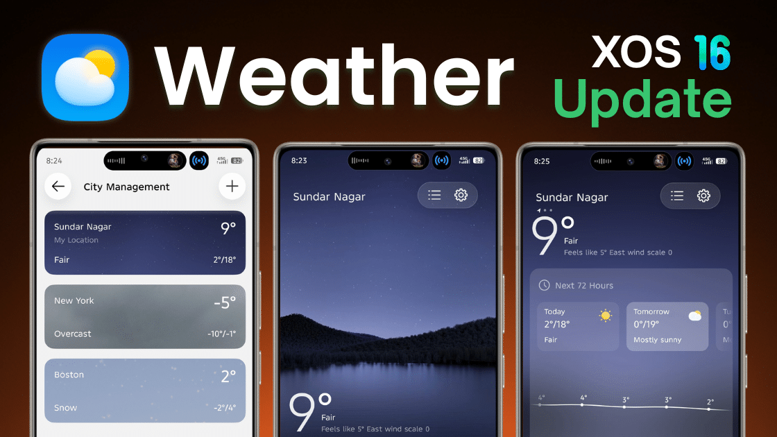 Weather app XOS 16