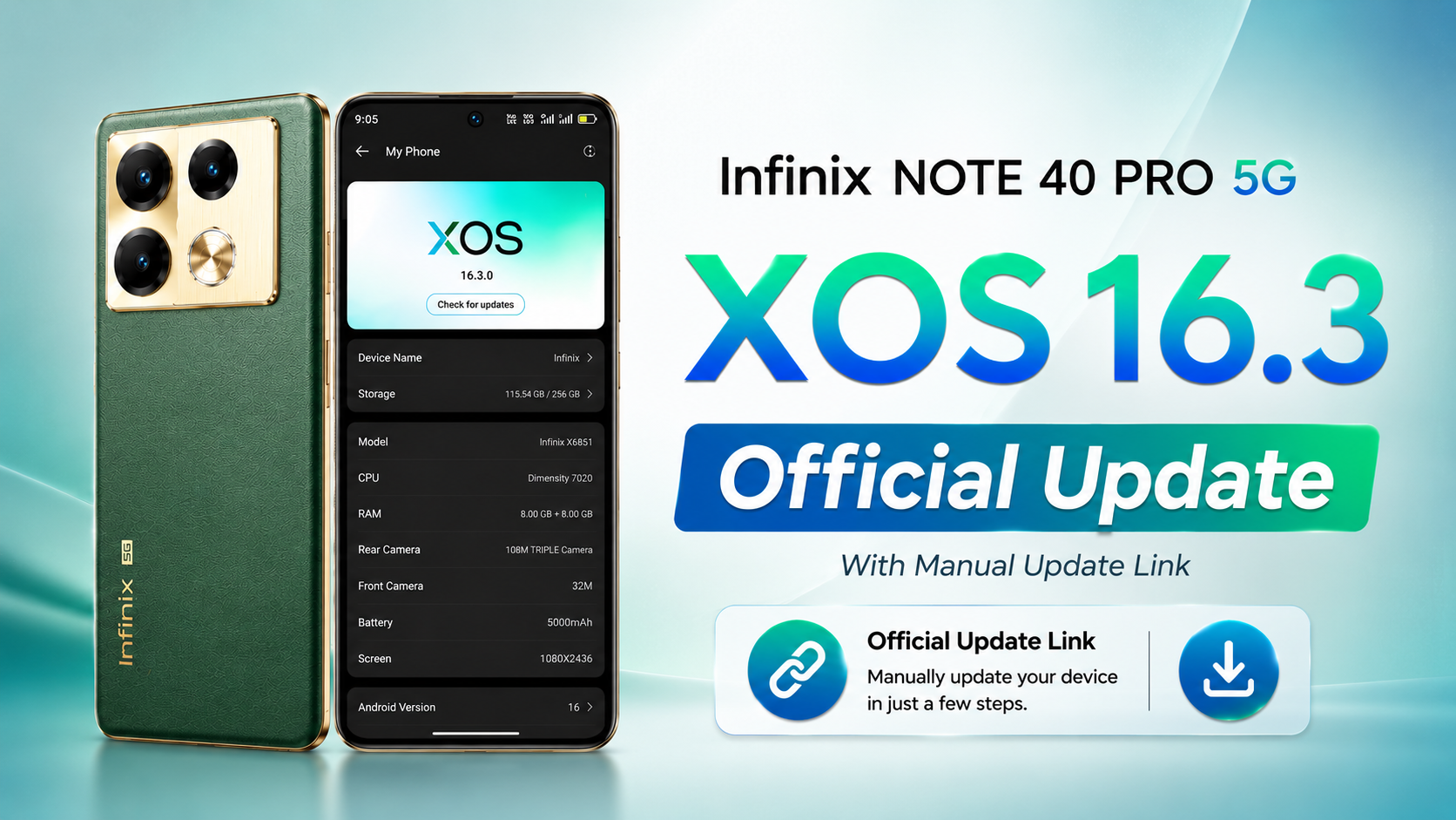 Infinix Note 40 Pro 5G XOS 16 Update
