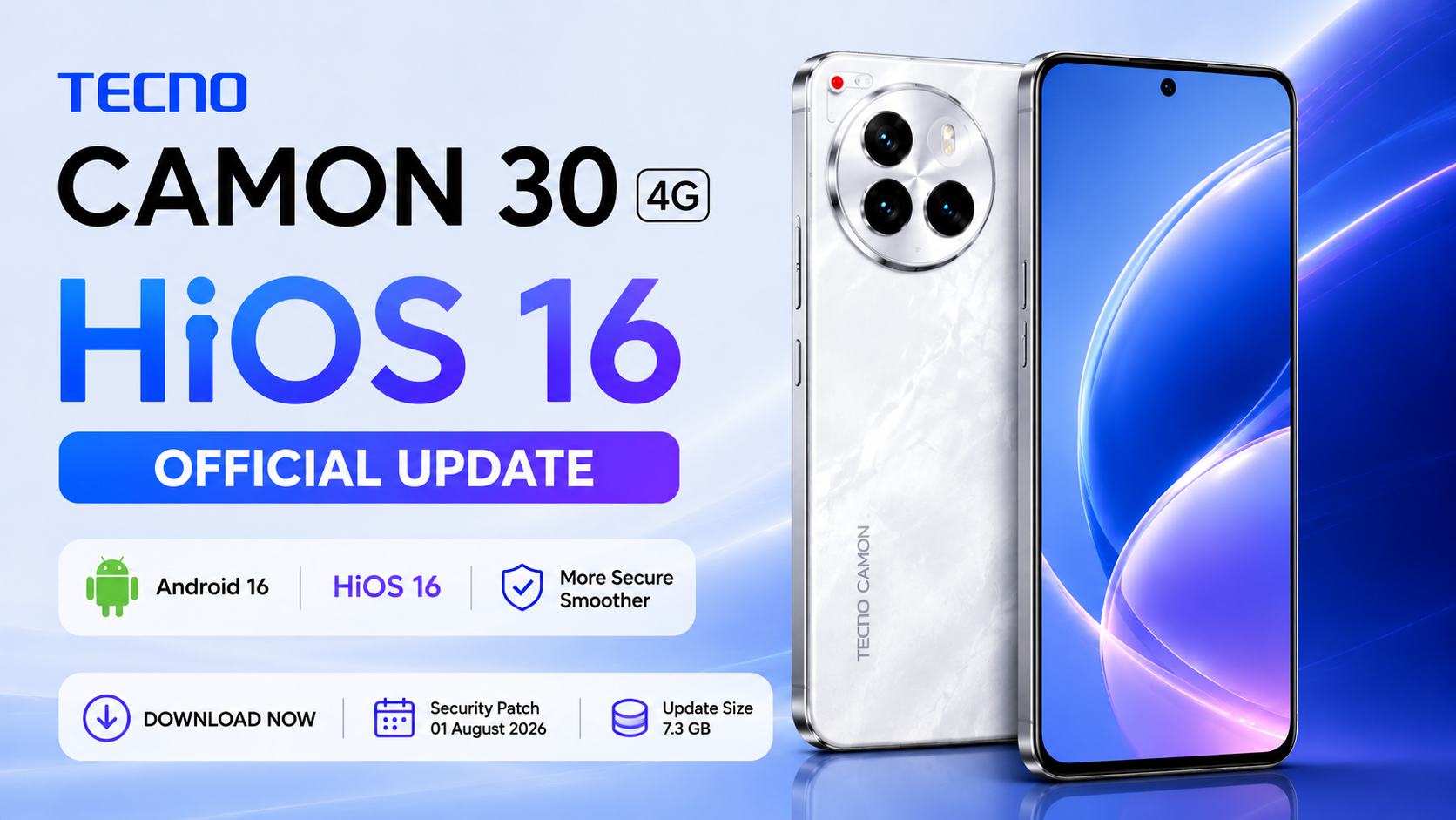 TECNO CAMON 30 4G HiOS 16 Update
