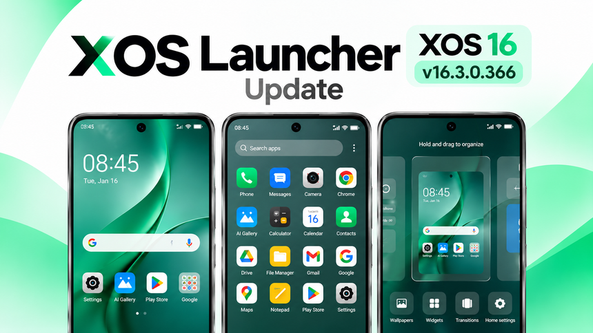 XOS Launcher 16.3 Update